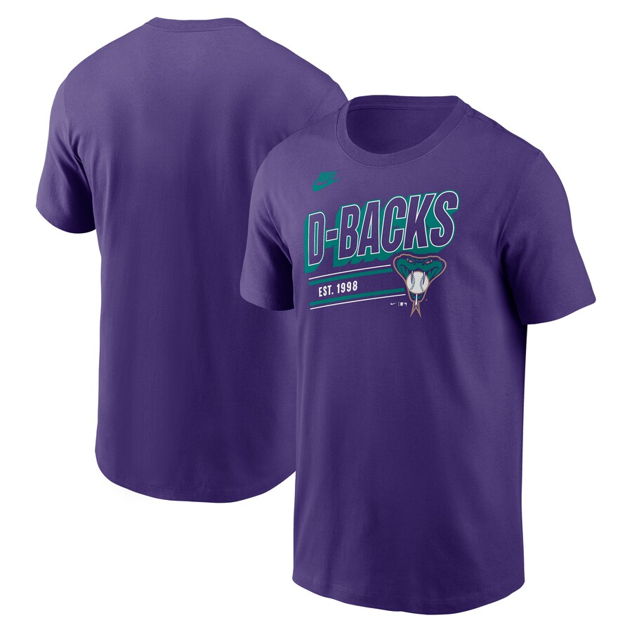 Men's Arizona Diamondbacks Nike Purple Cooperstown Collection Retro T-Shirt