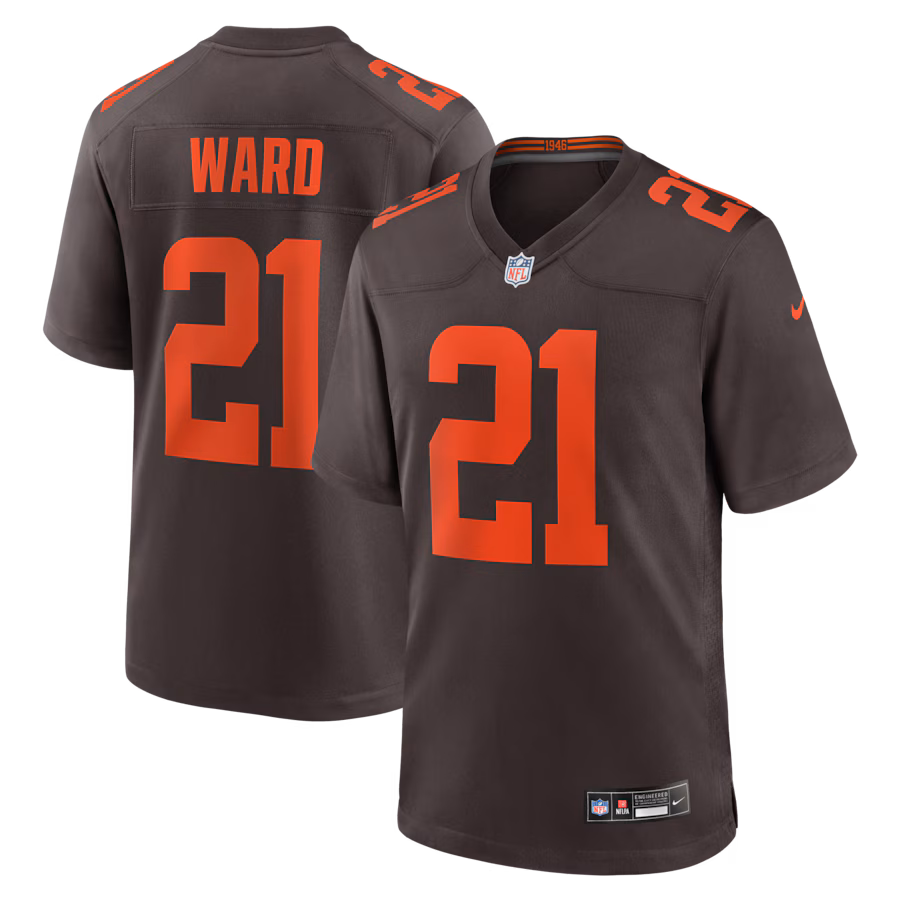 Men's Cleveland Browns Denzel Ward Nike Brown Alpha Dawg Game Jersey