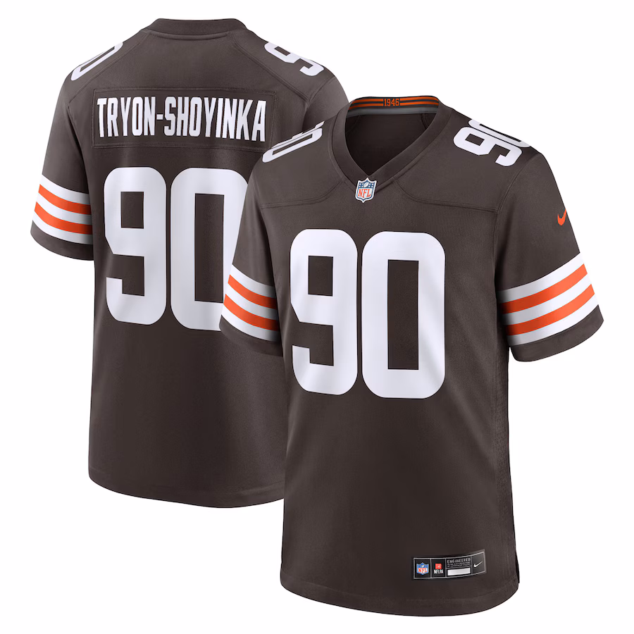 Men's Cleveland Browns Joe Tryon-Shoyinka Nike Brown Team Game Jersey