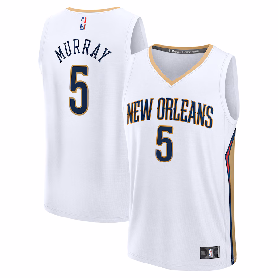 Youth New Orleans Pelicans Dejounte Murray Fanatics White Fast Break Replica Player Jersey - Association Edition