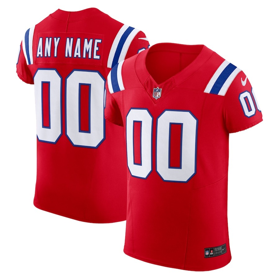 Men's New England Patriots Nike Red Vapor F.U.S.E. Elite Custom Jersey