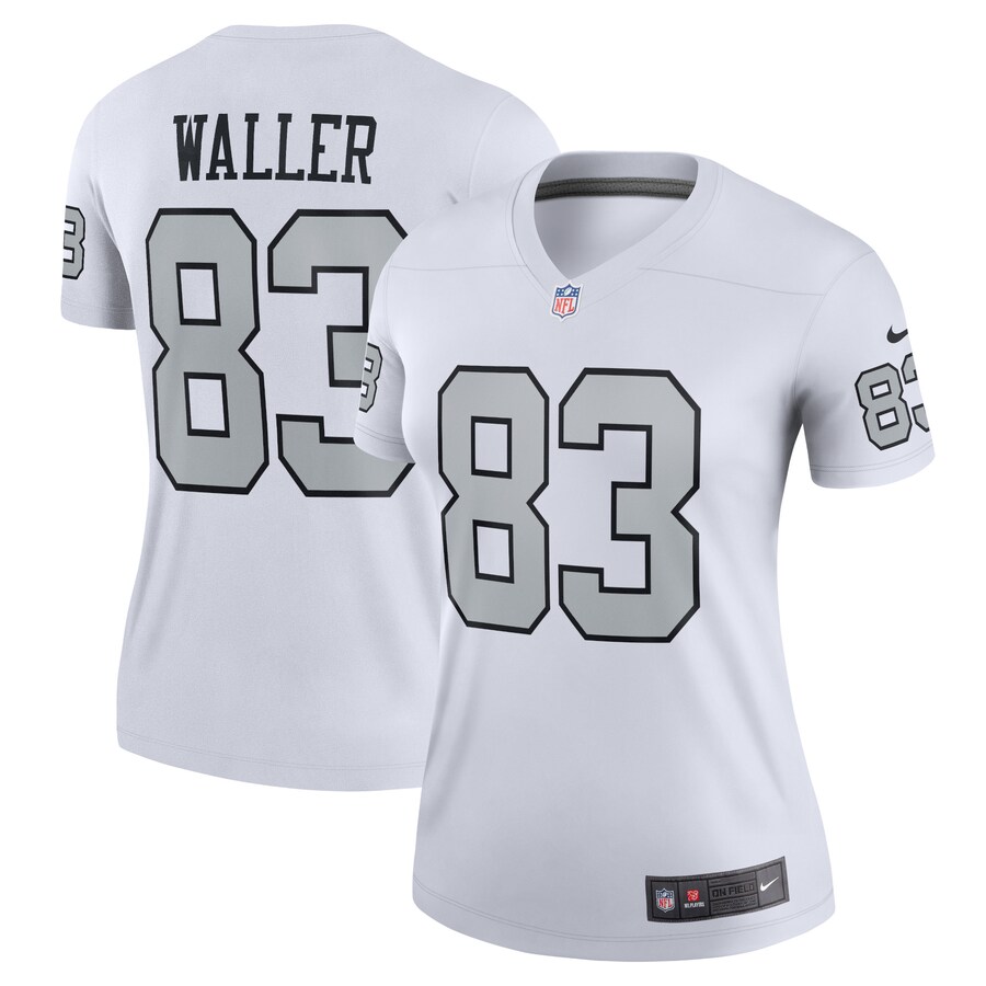 Women's Las Vegas Raiders Darren Waller Nike White Alternate Legend Player Performance Top