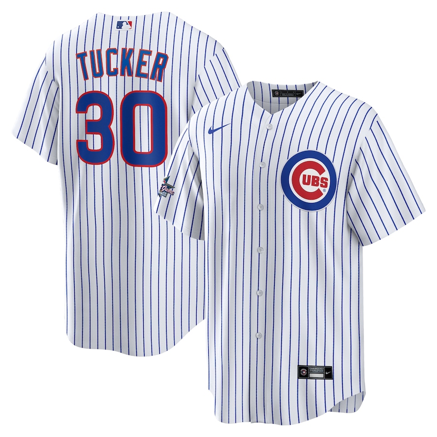Men's Chicago Cubs Kyle Tucker Nike White 2025 MLB All-Star Game Home Replica Player Jersey