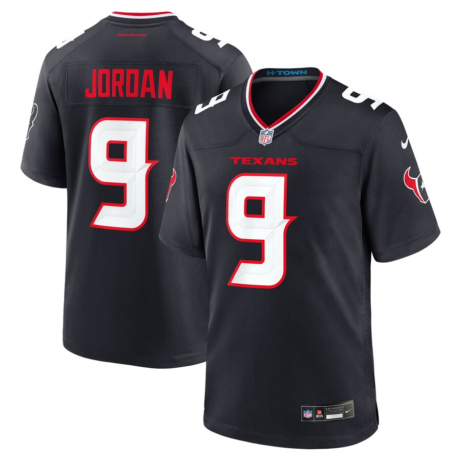 Men's Houston Texans Brevin Jordan Nike Navy Team Game Jersey