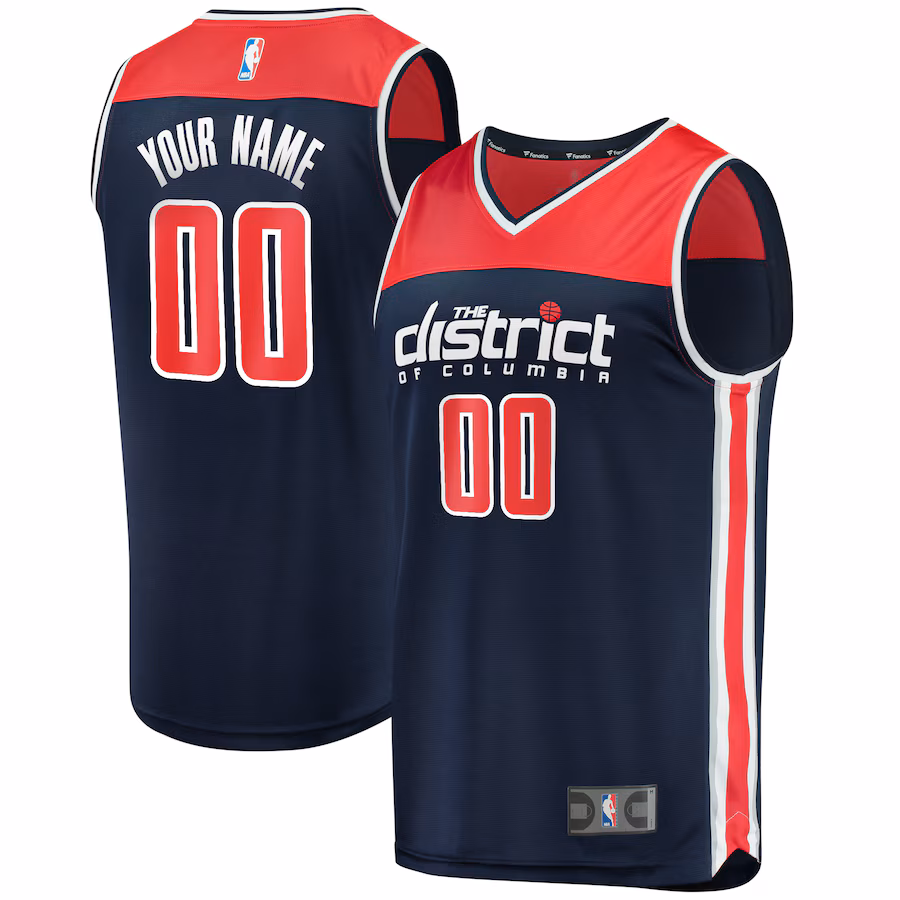 Youth Washington Wizards Fanatics Navy Custom Fast Break Replica Jersey - Statement Edition