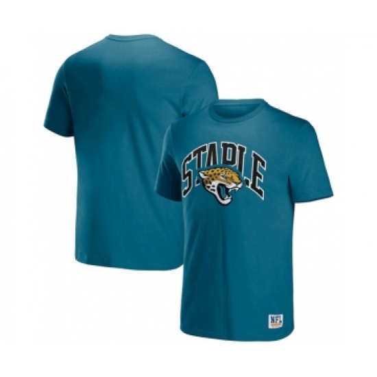 Men's Jacksonville Jaguars x Staple Teal Logo Lockup T-Shirt