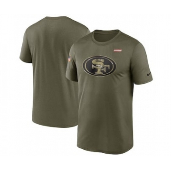 Men's San Francisco 49ers Football Olive 2021 Salute To Service Legend Performance T-Shirt