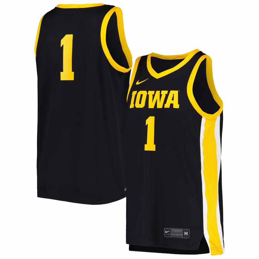 Iowa Hawkeyes Nike Replica Jersey - Black