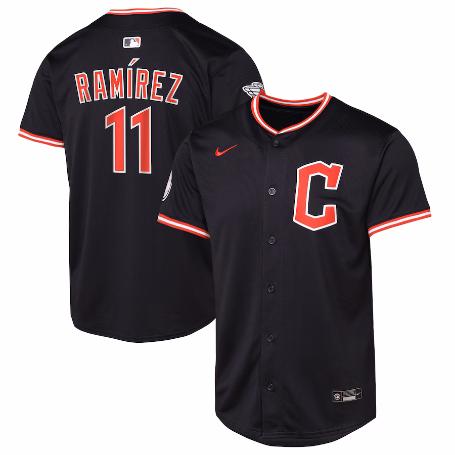 Youth Cleveland Guardians Jose Ramirez Nike Pitch Blue Alternate Limited Player Jersey