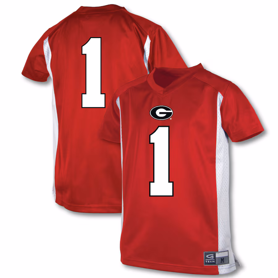 Youth Garb #1 Red Georgia Bulldogs Football Jersey