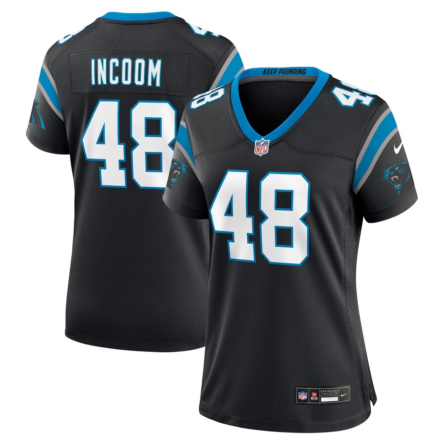Women's Carolina Panthers Thomas Incoom Nike Black Team Game Jersey