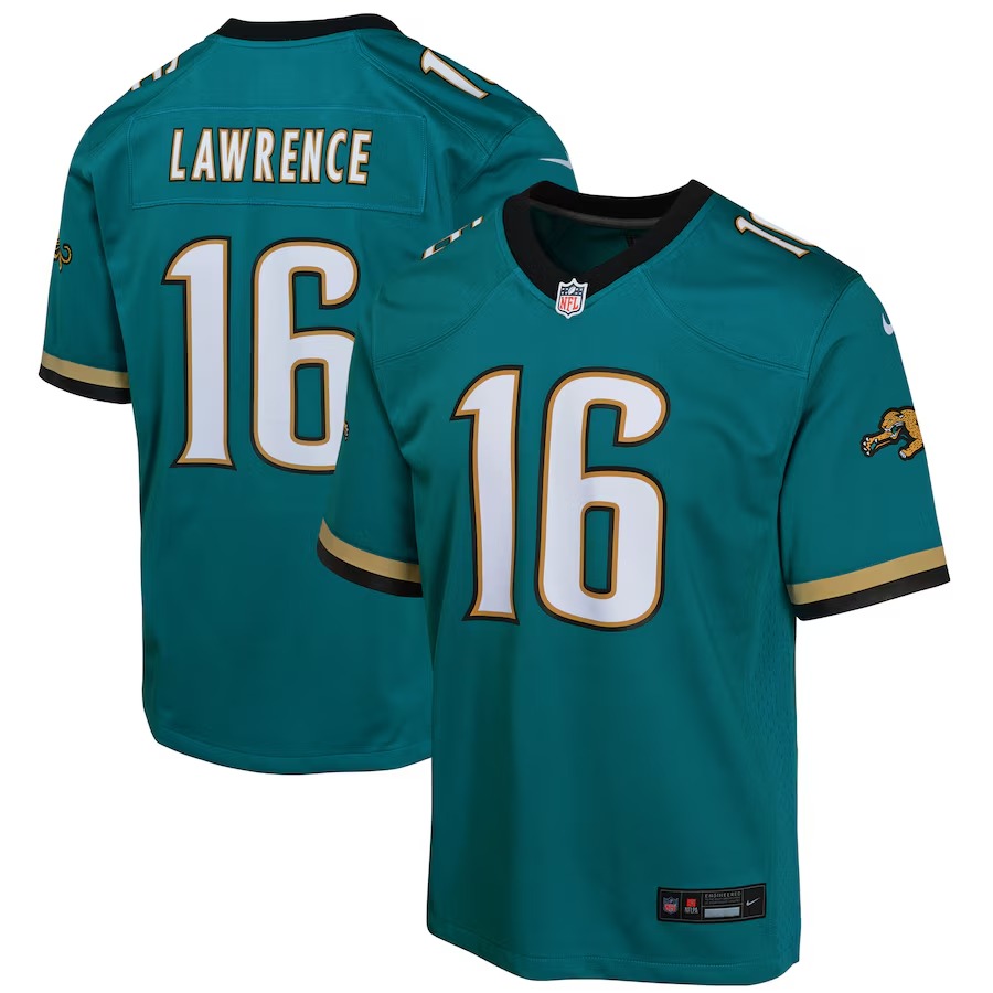 Youth Jacksonville Jaguars Trevor Lawrence Nike Teal Prowler Throwback Player Game Jersey
