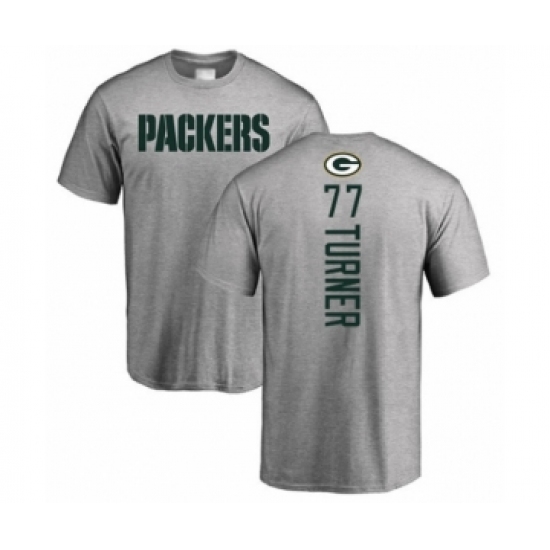 Football Green Bay Packers #77 Billy Turner Ash Backer T-Shirt