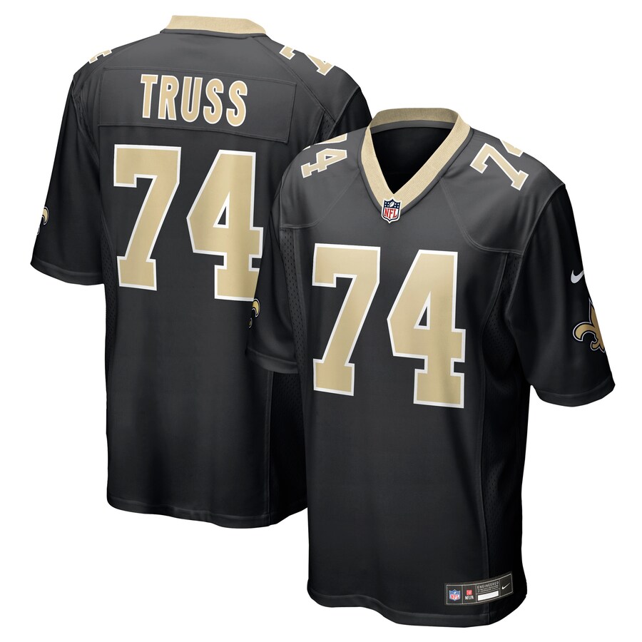 Men's New Orleans Saints Xavier Truss Nike Black Team Game Jersey