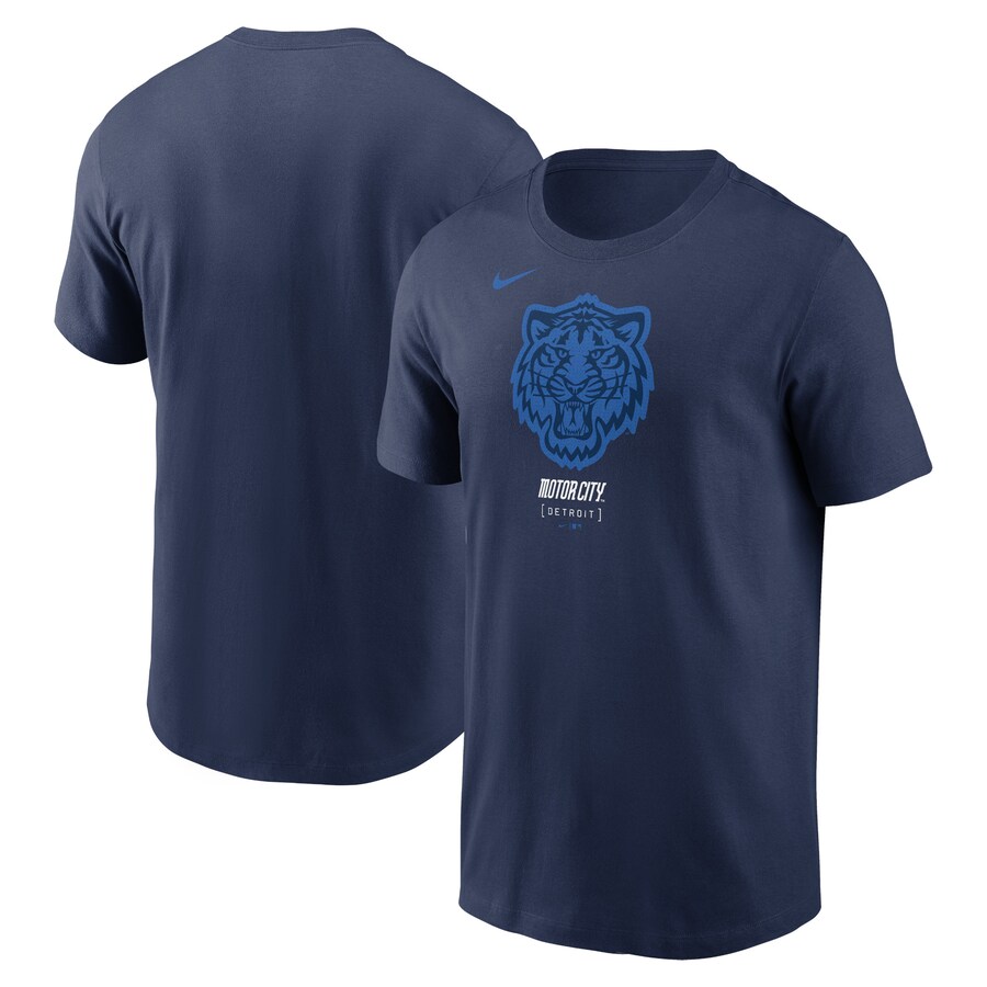 Men's Detroit Tigers Nike Navy 2024 City Connect Large Logo T-Shirt
