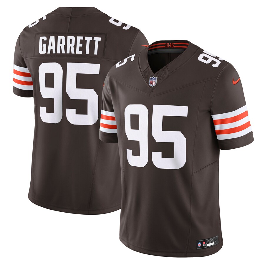 Men's Cleveland Browns Myles Garrett Nike Brown Team Vapor F.U.S.E. Limited Jersey