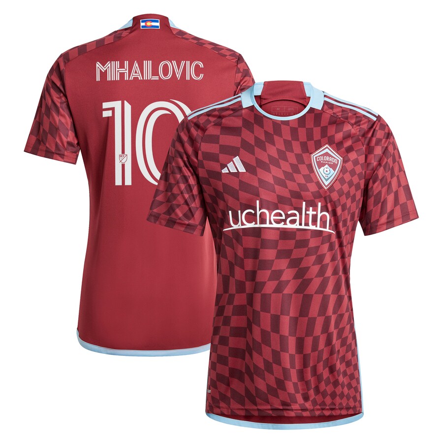 Men's Colorado Rapids Djordje Mihailovic adidas Burgundy 2024 One Flag Kit Replica Player Jersey