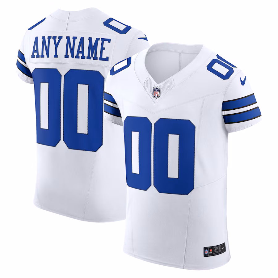 Men's Dallas Cowboys Nike White Vapor F.U.S.E. Elite Custom Jersey