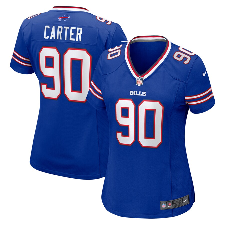 Women's Buffalo Bills DeWayne Carter Nike Royal Game Jersey