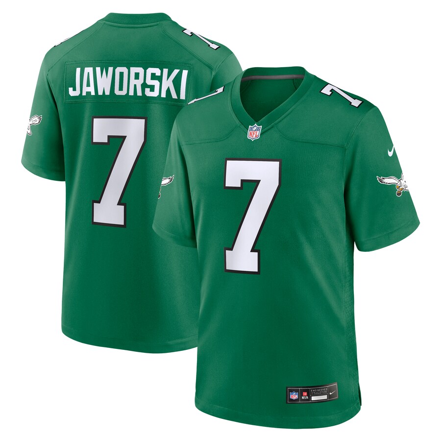 Men's Philadelphia Eagles Ron Jaworski Nike Kelly Green Retired Player Alternate Game Jersey