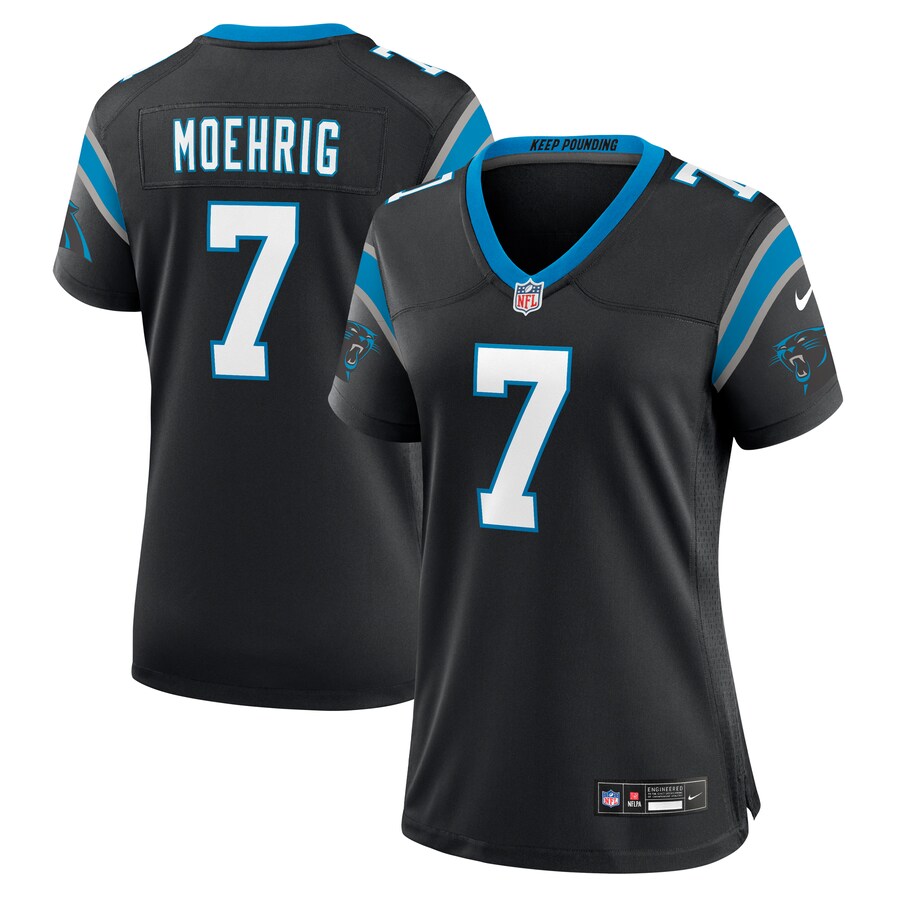 Women's Carolina Panthers Trevon Moehrig Nike Black Team Game Jersey