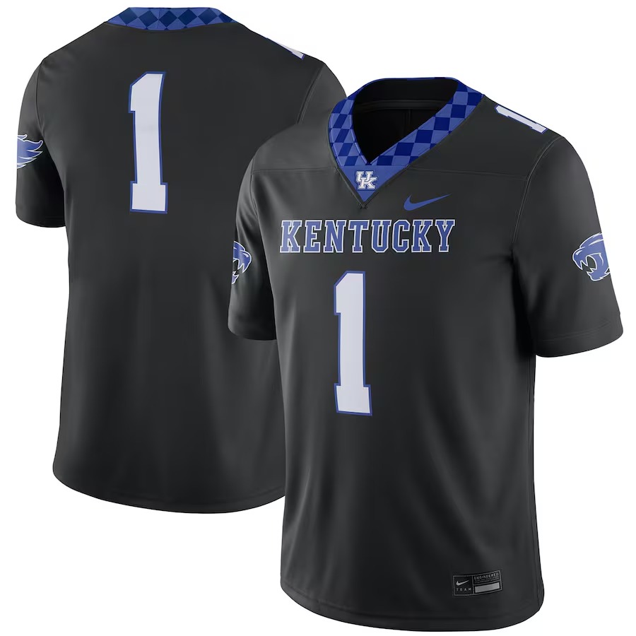 #1 Kentucky Wildcats Nike Alternate Game Jersey – Black