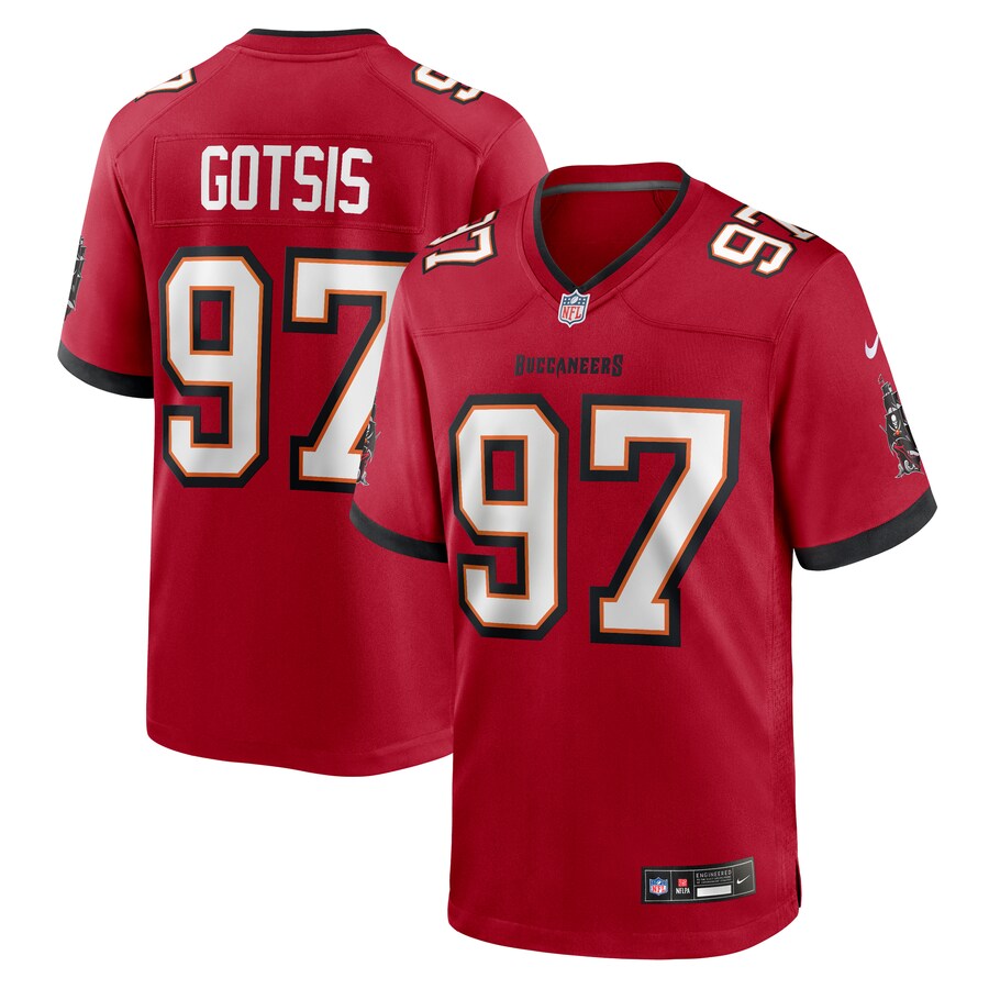 Men's Tampa Bay Buccaneers Adam Gotsis Nike Red Team Game Jersey