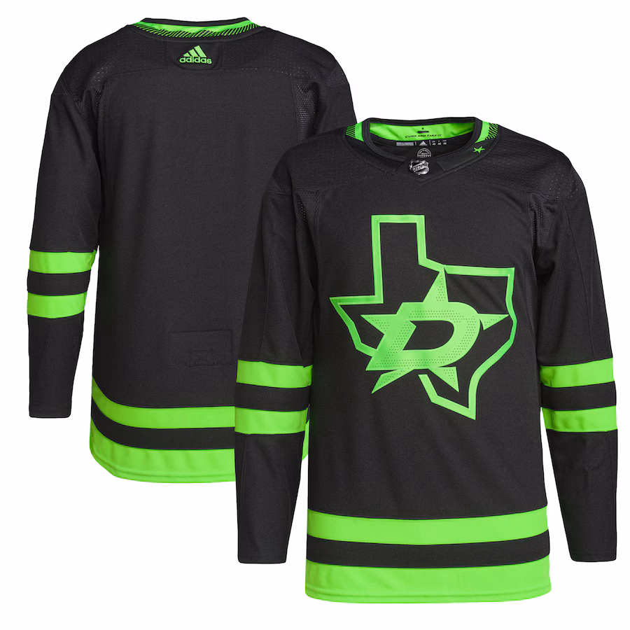 Men's Dallas Stars adidas Black Alternate Primegreen Authentic Jersey