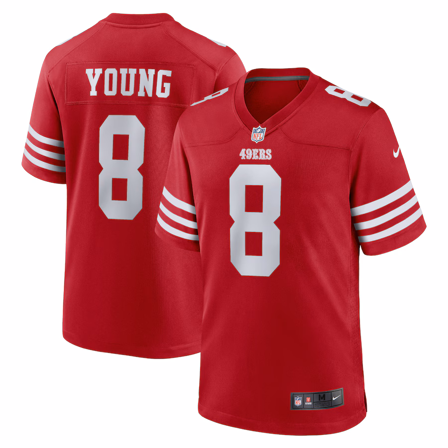 Men's San Francisco 49ers Steve Young Nike Scarlet Retired Game Player Jersey