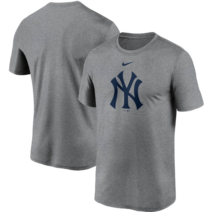 Men's New York Yankees Nike Gray Large Logo Legend Performance T-Shirt