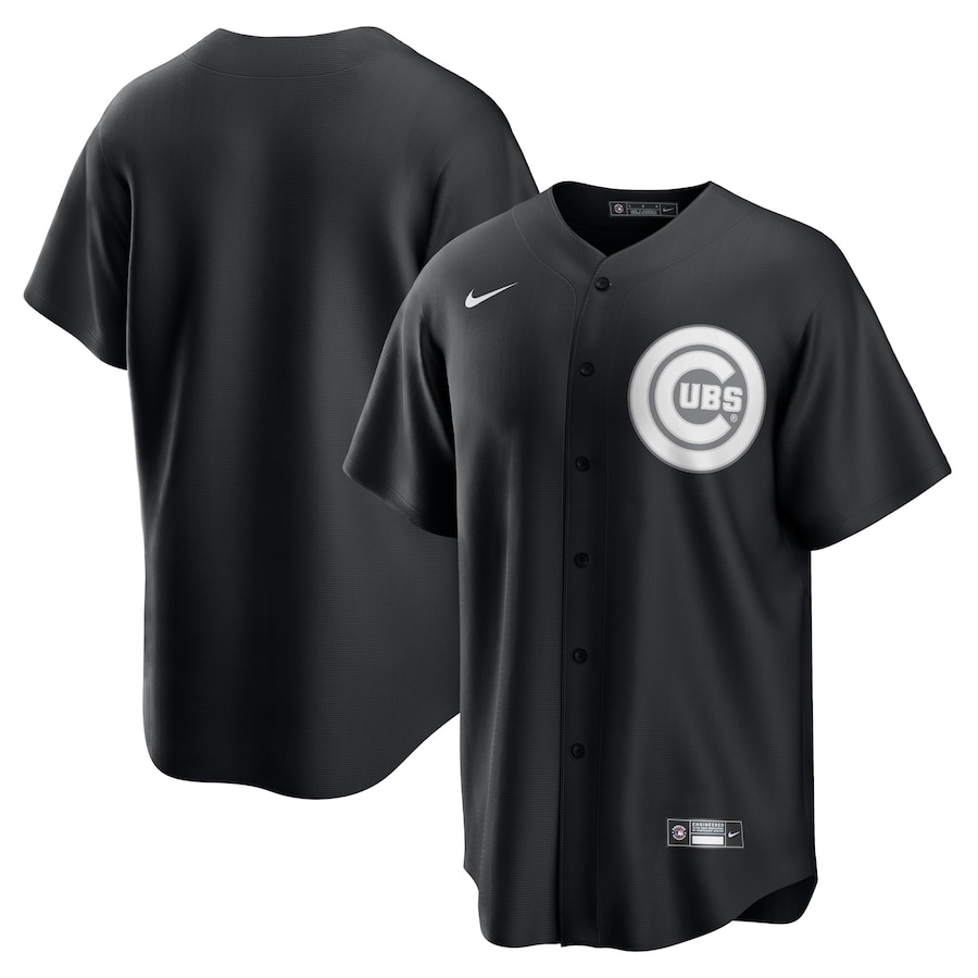 Men's Chicago Cubs Nike Black Lights Out Replica Jersey