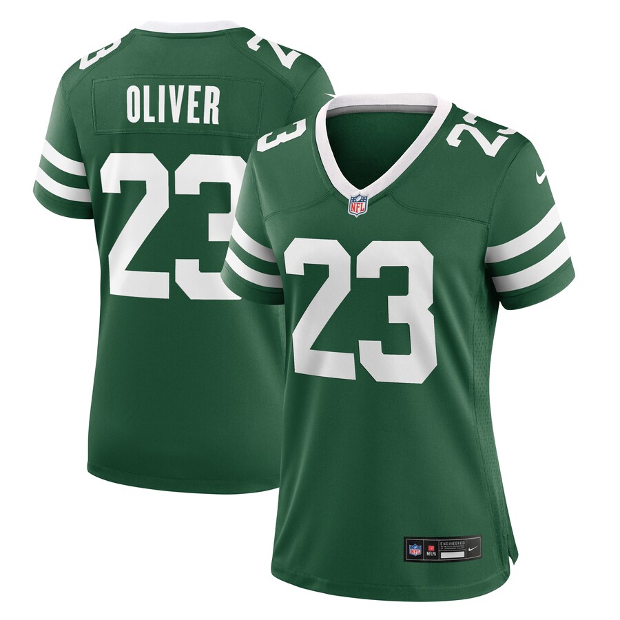 Women's New York Jets Isaiah Oliver Nike Legacy Green Team Game Jersey