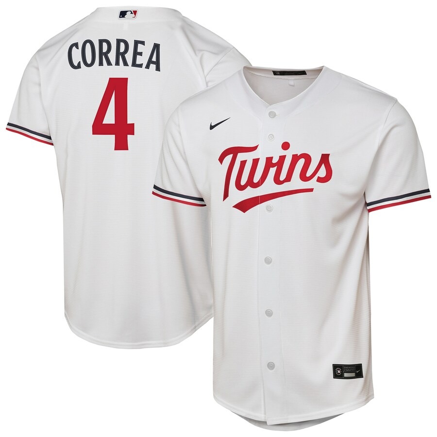 Youth Minnesota Twins Carlos Correa Nike White Home Replica Player Jersey