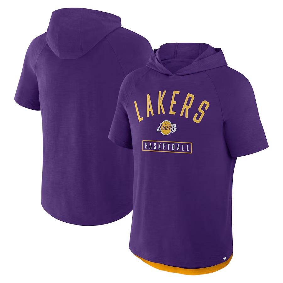 Men's Los Angeles Lakers Fanatics Purple Pass Legend Hooded T-Shirt