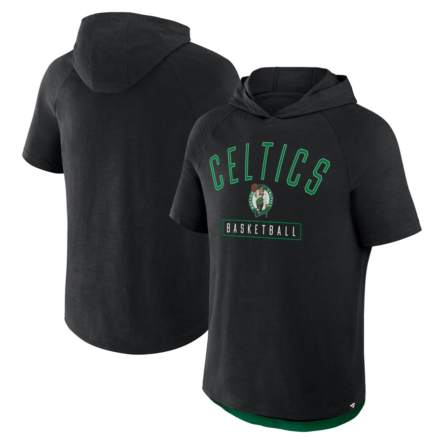 Men's Boston Celtics Fanatics Black Pass Legend Hooded T-Shirt