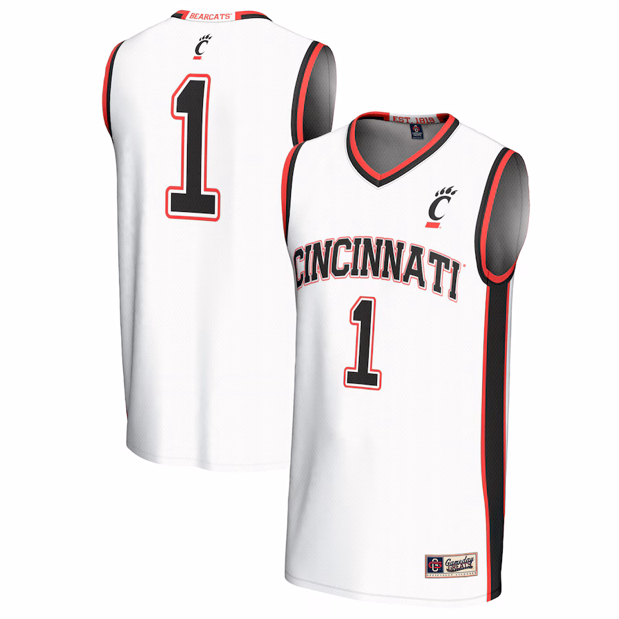 Unisex GameDay Greats #1 White Cincinnati Bearcats Lightweight Basketball Fashion Jersey