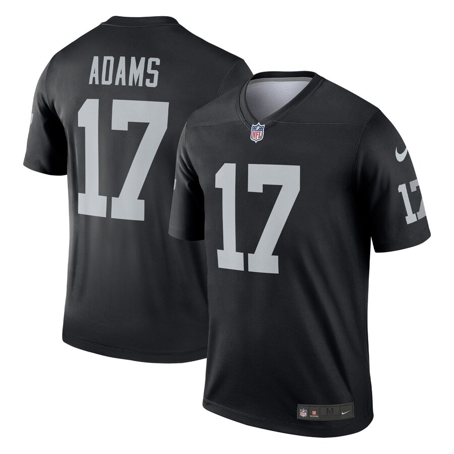 Men's Las Vegas Raiders Davante Adams Nike Black Team Legend Player Performance Top