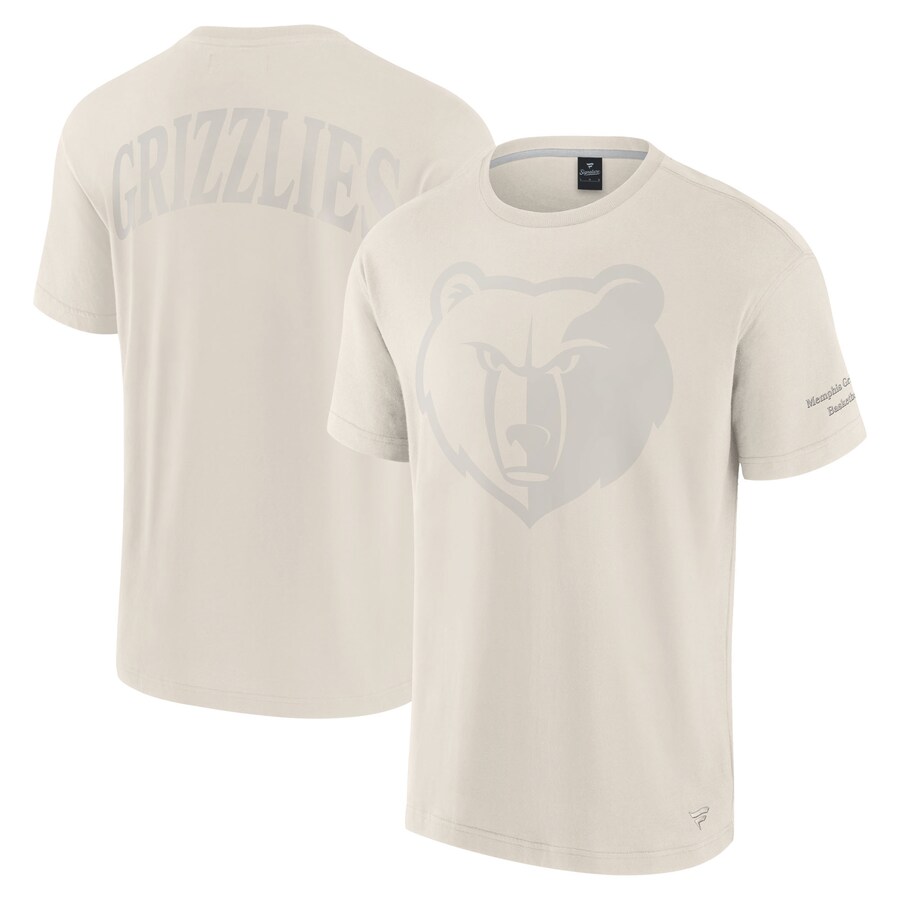 Men's Memphis Grizzlies Fanatics Cream Elements Iconic T-Shirt