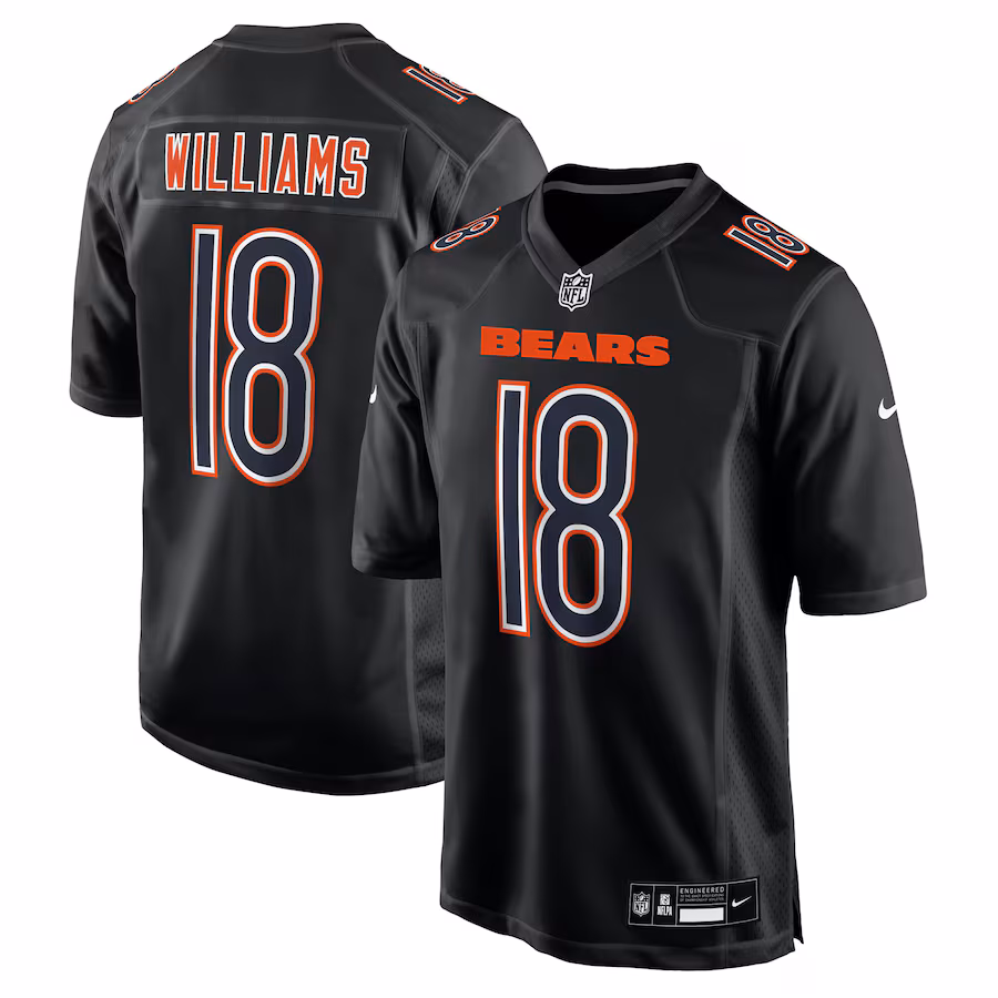 Men's Chicago Bears Caleb Williams Nike Carbon Black Fashion Jersey