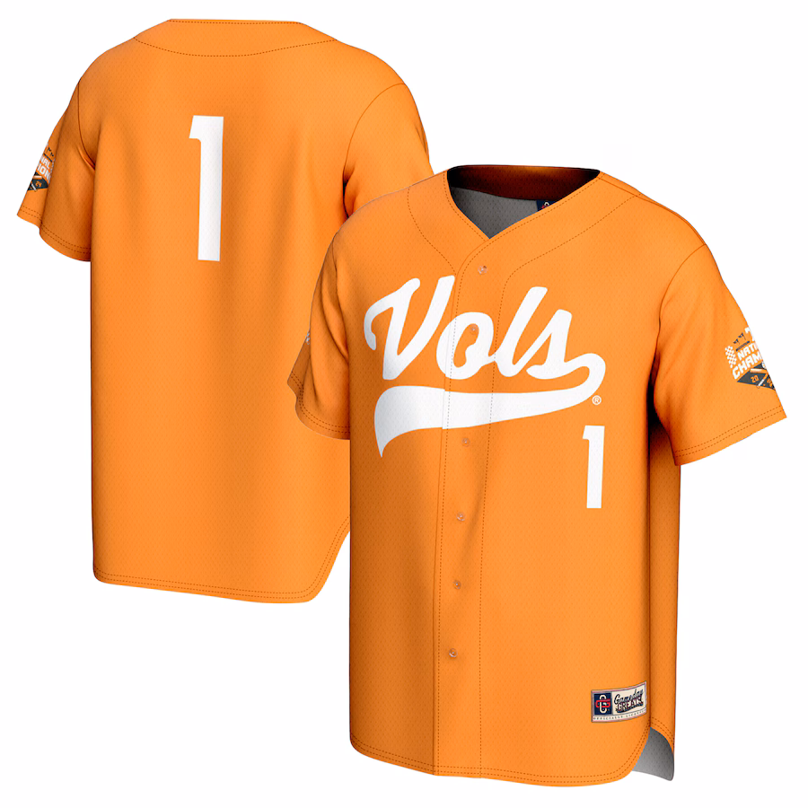Tennessee Volunteers GameDay Greats Youth 2024 NCAA Men’s Baseball College World Series Champions Commemorative Fashion Jersey - Tennessee Orange