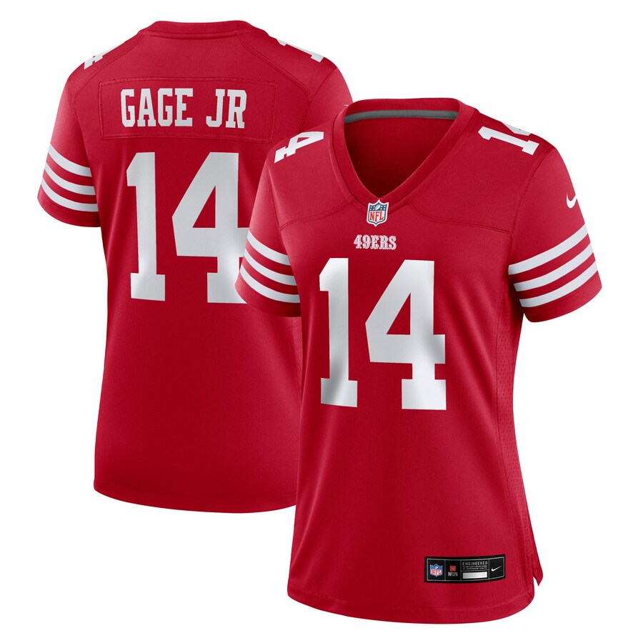 Women's San Francisco 49ers Russell Gage Jr. Nike Scarlet Team Game Jersey