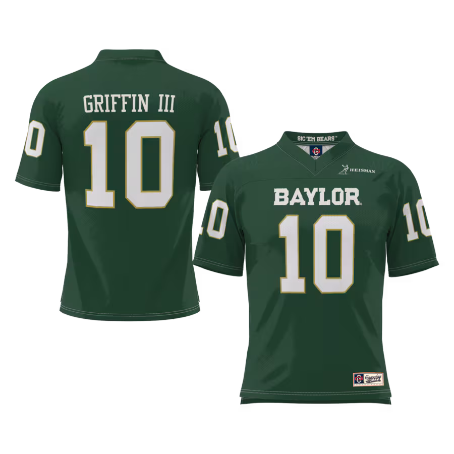 Men's GameDay Greats Robert Griffin III Green Baylor Bears Heisman Football Jersey
