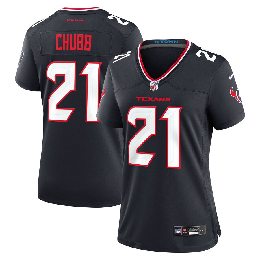 Women's Houston Texans Nick Chubb Nike Navy Team Game Jersey