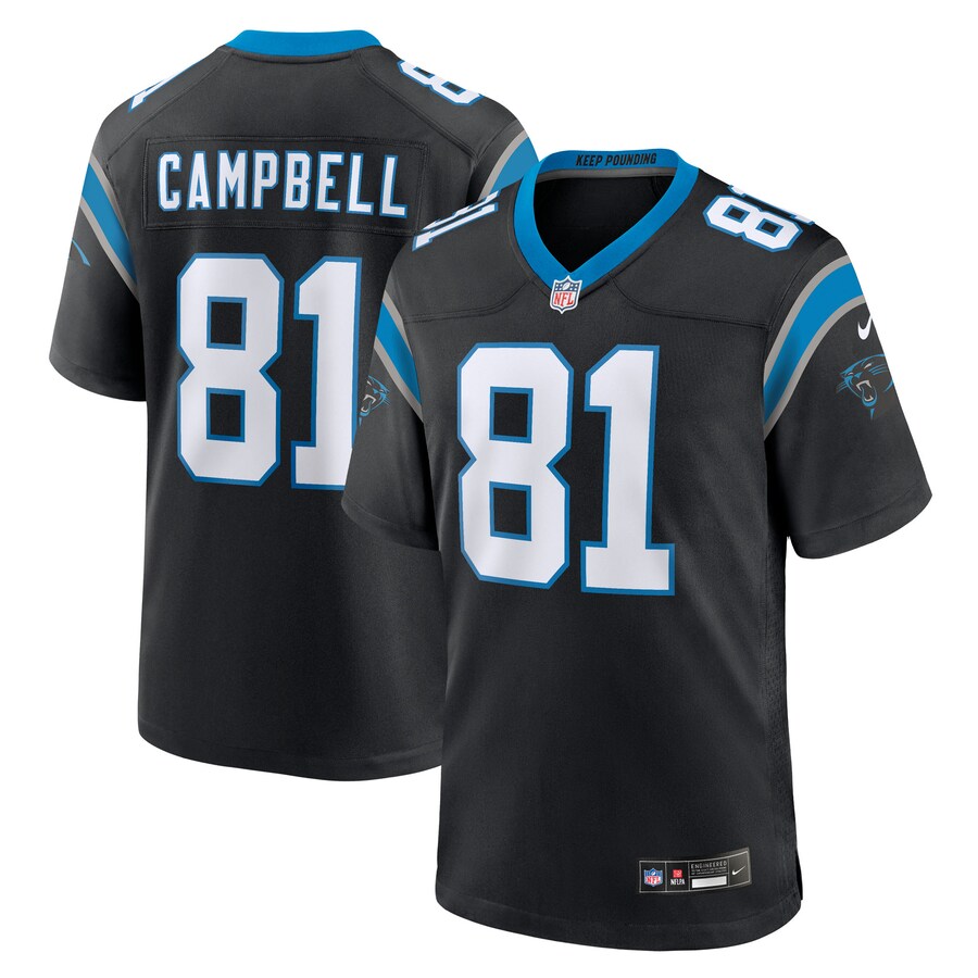 Men's Carolina Panthers Dalevon Campbell Nike Black Team Game Jersey