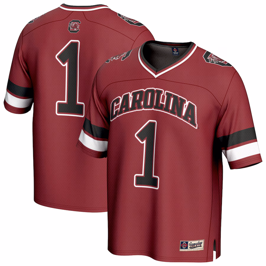 Youth GameDay Greats #1 Garnet South Carolina Gamecocks Lightweight Collegiate Football Fashion Jersey