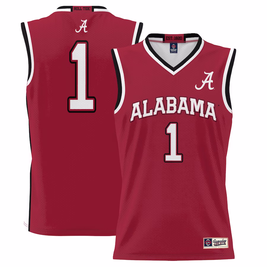 #1 Alabama Crimson Tide GameDay Greats Youth Lightweight Basketball Jersey - Crimson