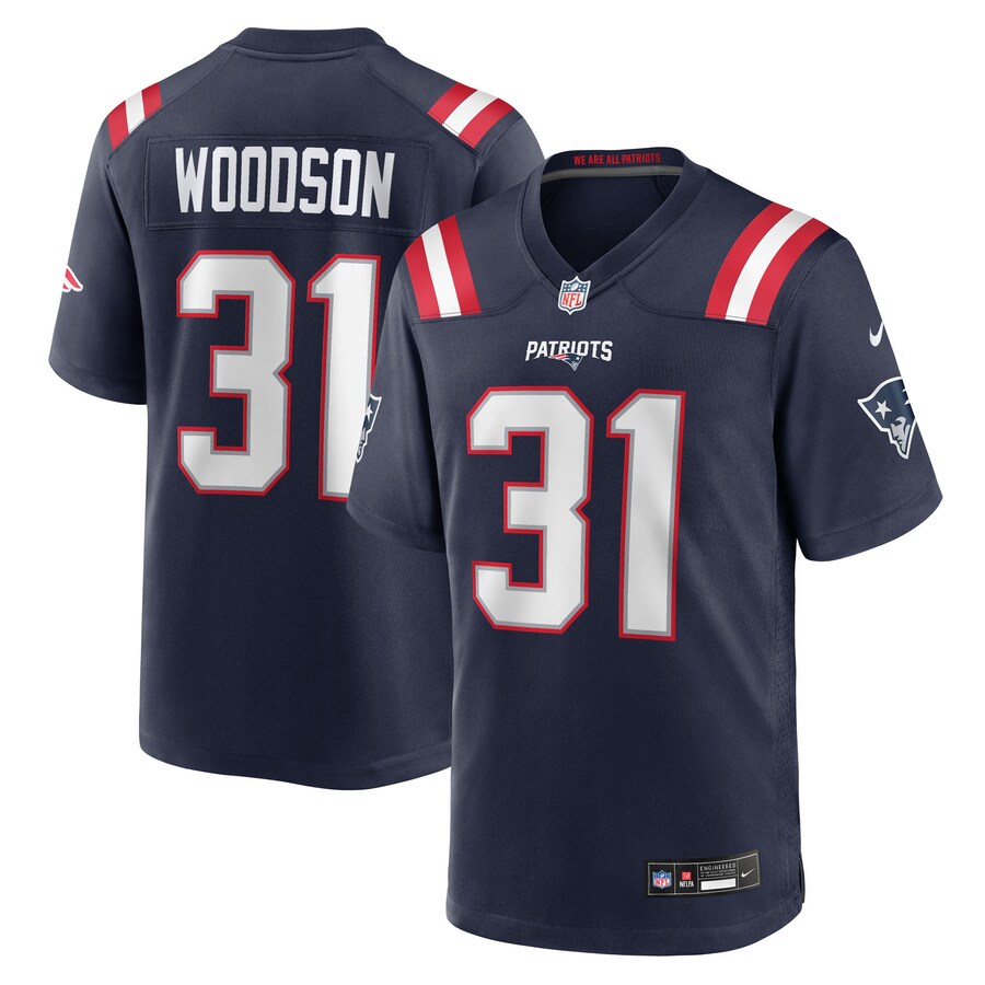 Men's New England Patriots Craig Woodson Nike Navy Team Game Jersey