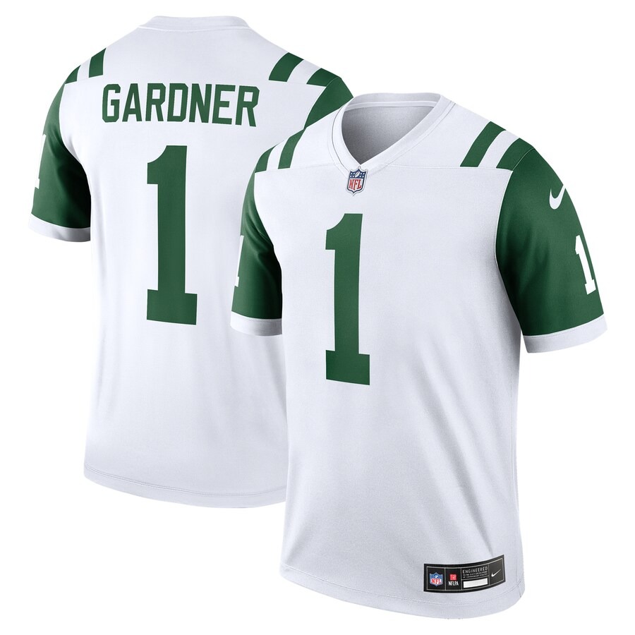 Men's New York Jets Ahmad Sauce Gardner Nike White Classic Alternate Legend Jersey