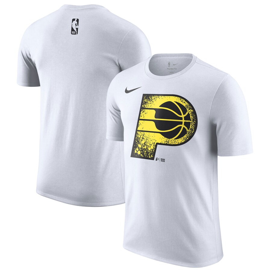 Men's Indiana Pacers Nike White 2024/25 City Edition Essential Logo T-Shirt