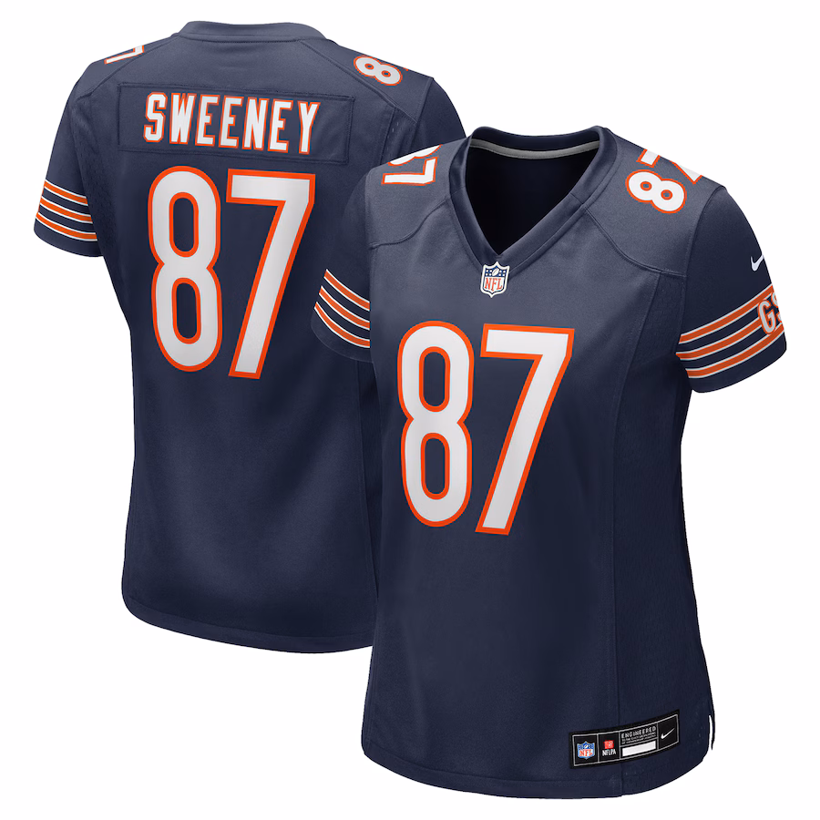 Women's Chicago Bears Tommy Sweeney Nike Navy Game Jersey
